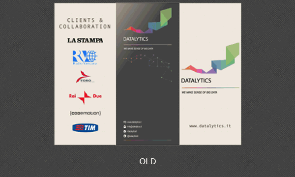 Datalytics Rebranding: old brochure
